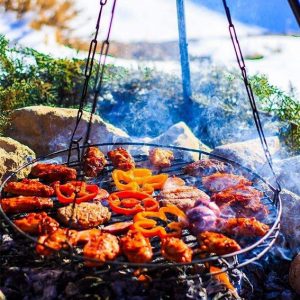 توری گریل و کباب پز-توری همبرگر- توری استیک - 40 سانتی بامبو کمپ